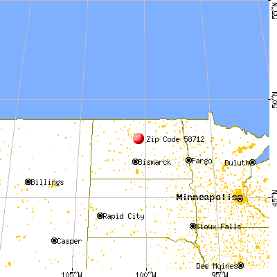Balfour, ND (58712) map from a distance