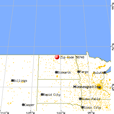 Kramer, ND (58748) map from a distance