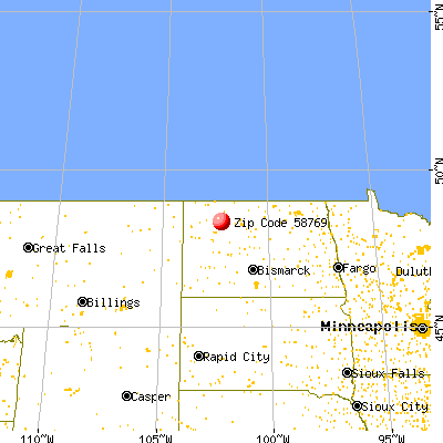 Palermo, ND (58769) map from a distance