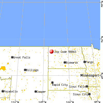 Epping, ND (58843) map from a distance