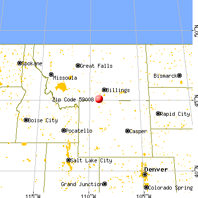 Belfry, MT (59008) map from a distance