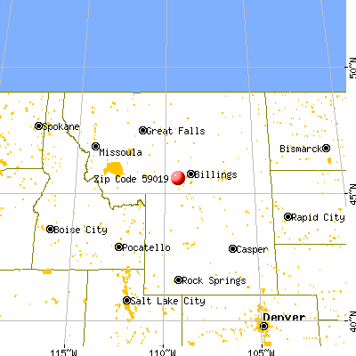 Columbus, MT (59019) map from a distance