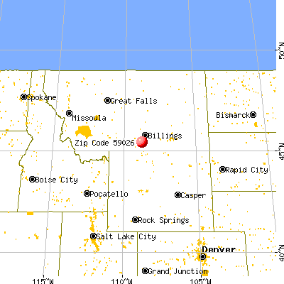 Edgar, MT (59026) map from a distance
