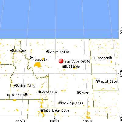 Lavina, MT (59046) map from a distance