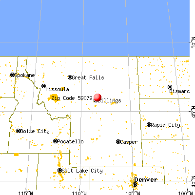 Shepherd, MT (59079) map from a distance