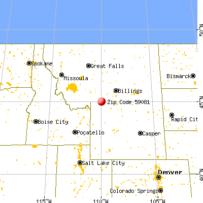 Silver Gate, MT (59081) map from a distance