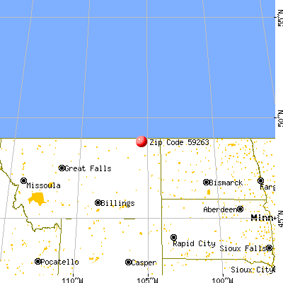 Scobey, MT (59263) map from a distance