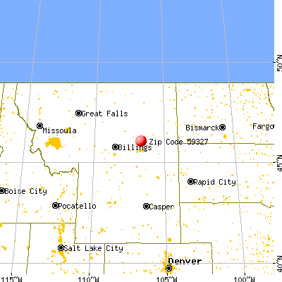 Forsyth, MT (59327) map from a distance