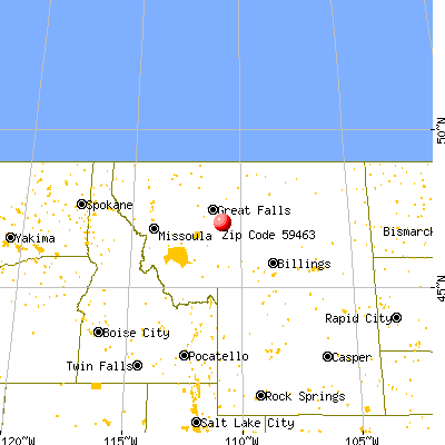 Neihart, MT (59463) map from a distance