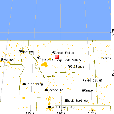 Neihart, MT (59465) map from a distance