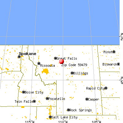 Stanford, MT (59479) map from a distance
