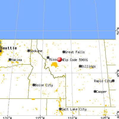 Helena, MT (59601) map from a distance