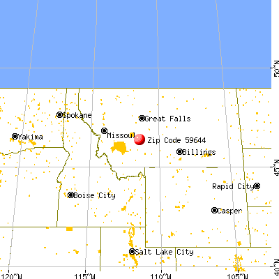 The Silos, MT (59644) map from a distance