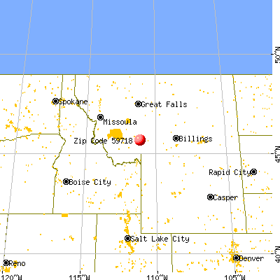 Four Corners, MT (59718) map from a distance