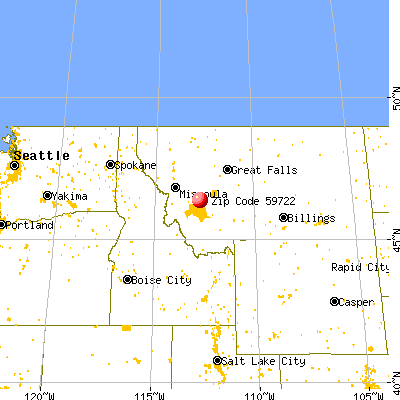 Anaconda-Deer Lodge County, MT (59722) map from a distance