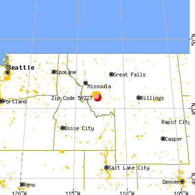 Butte-Silver Bow, MT (59727) map from a distance