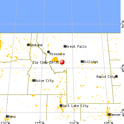 Harrison, MT (59735) map from a distance