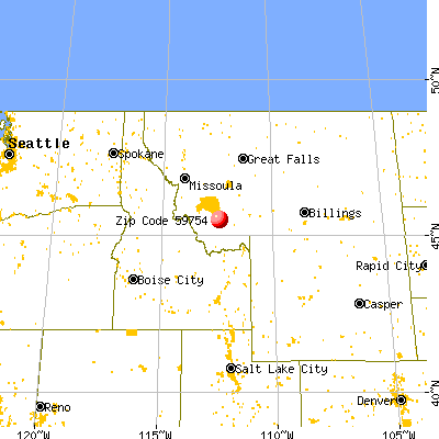 Twin Bridges, MT (59754) map from a distance