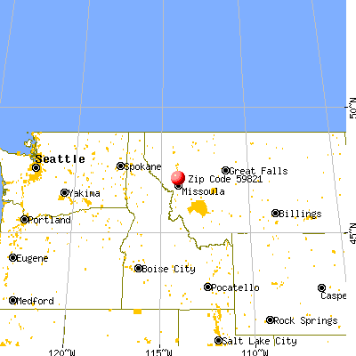 Evaro, MT (59821) map from a distance