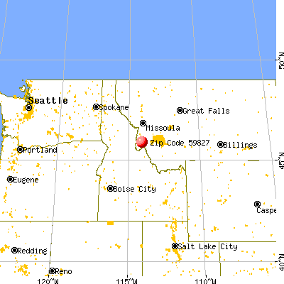 Conner, MT (59827) map from a distance
