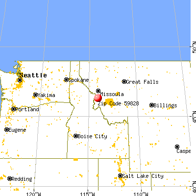 Corvallis, MT (59828) map from a distance