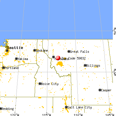Drummond, MT (59832) map from a distance