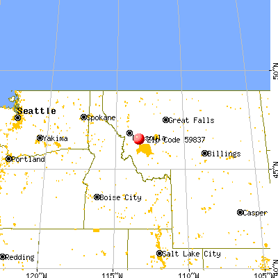 Maxville, MT (59837) map from a distance