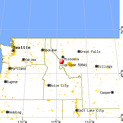 Pinesdale, MT (59841) map from a distance
