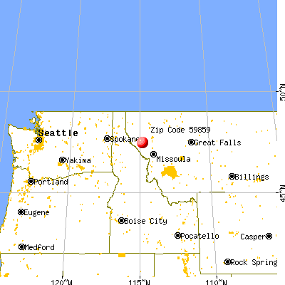 Weeksville, MT (59859) map from a distance