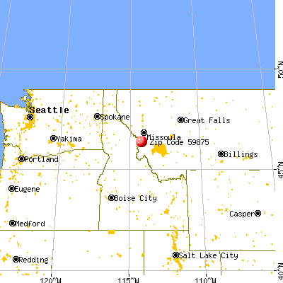 Victor, MT (59875) map from a distance
