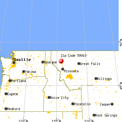 Big Arm, MT (59910) map from a distance