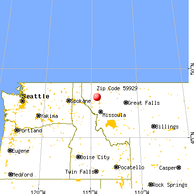 Lake Mary Ronan, MT (59929) map from a distance