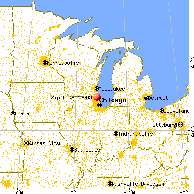 Old Mill Creek, IL (60083) map from a distance