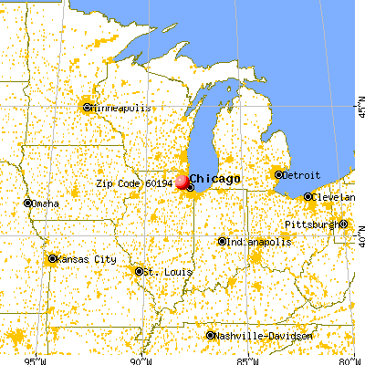 Schaumburg, IL (60194) map from a distance