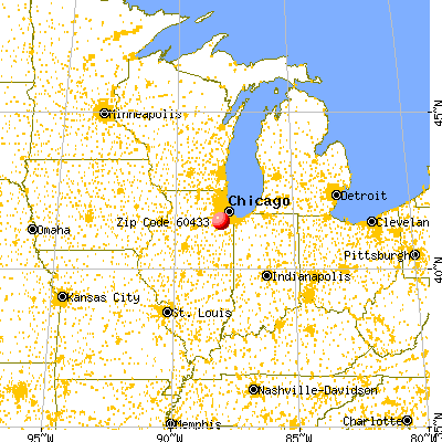 Joliet, IL (60433) map from a distance