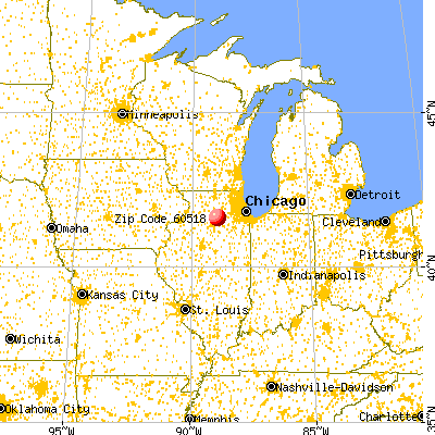 Earlville, IL (60518) map from a distance