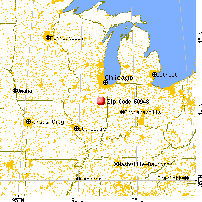 Loda, IL (60948) map from a distance