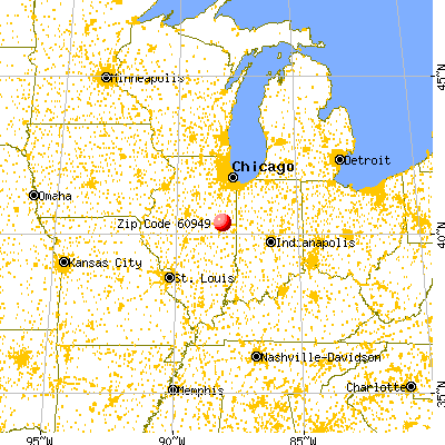 Ludlow, IL (60949) map from a distance