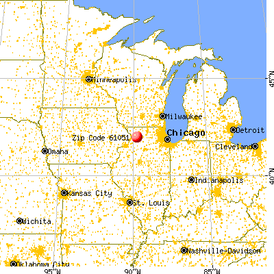 Milledgeville, IL (61051) map from a distance