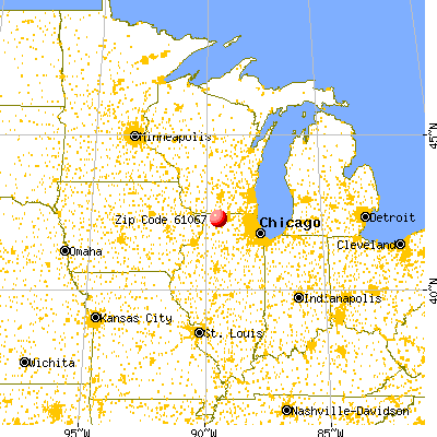Ridott, IL (61067) map from a distance
