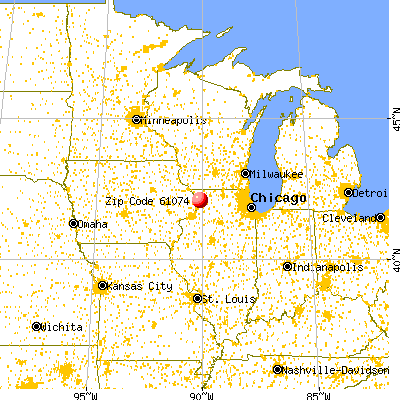 Savanna, IL (61074) map from a distance