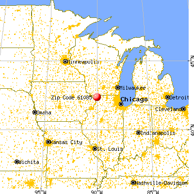 Stockton, IL (61085) map from a distance