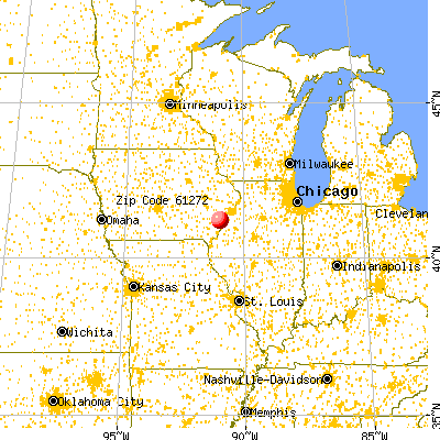 New Boston, IL (61272) map from a distance