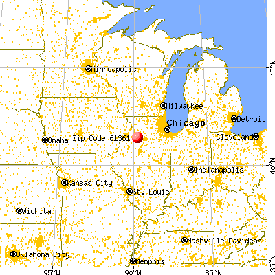 Sheffield, IL (61361) map from a distance