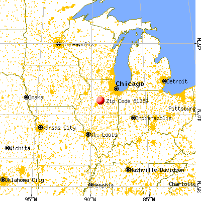 Toluca, IL (61369) map from a distance