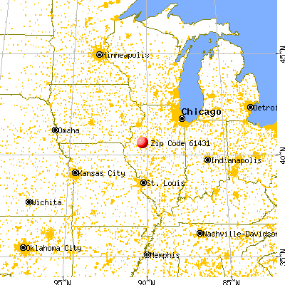 Ellisville, IL (61431) map from a distance