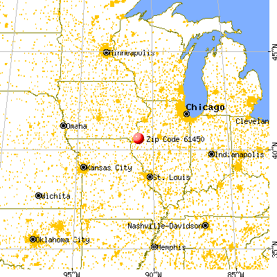 La Harpe, IL (61450) map from a distance