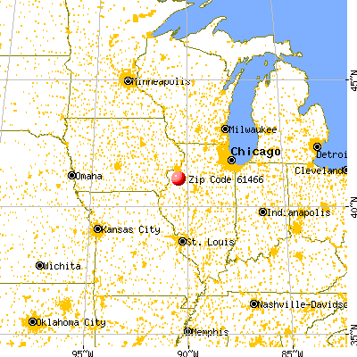 North Henderson, IL (61466) map from a distance