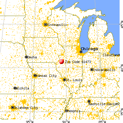 Roseville, IL (61473) map from a distance