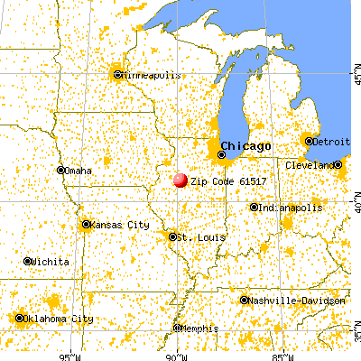 Brimfield, IL (61517) map from a distance